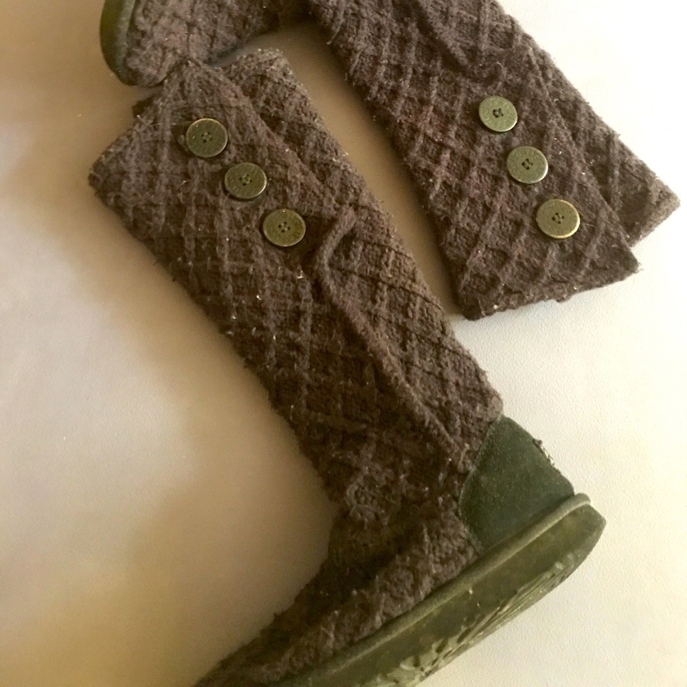 Ugg button sweater boots